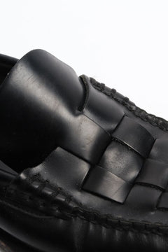 Black woven loafers - size EU 37 (UK 4) Flat Shoes Hereu 