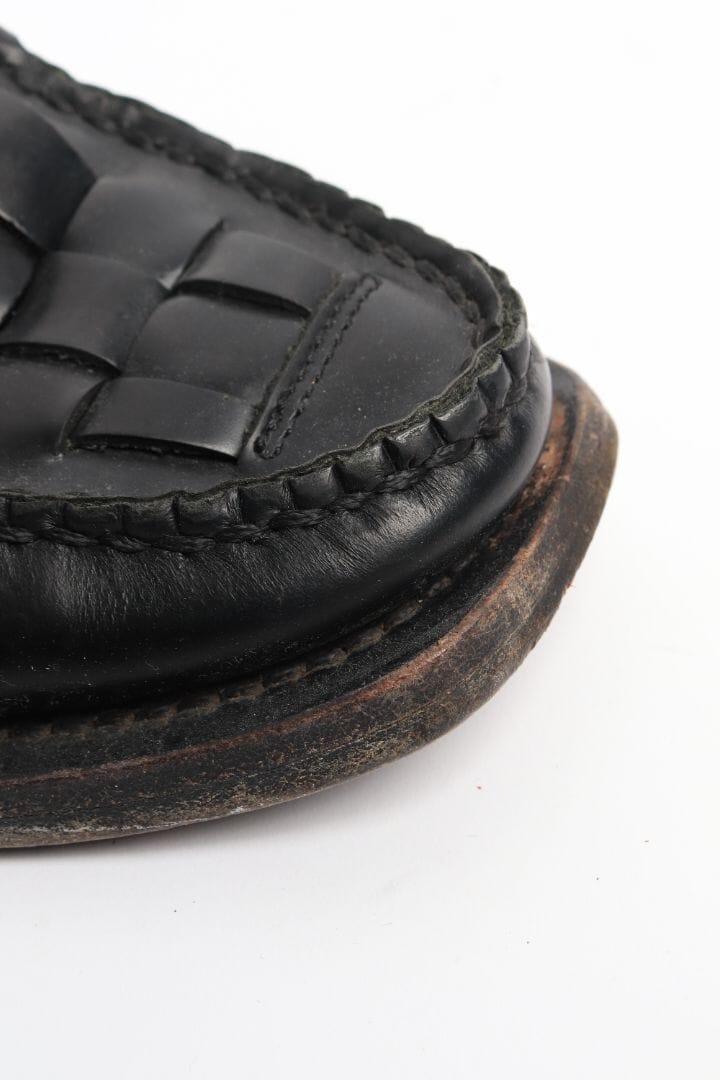 Black woven loafers - size EU 37 (UK 4) Flat Shoes Hereu 