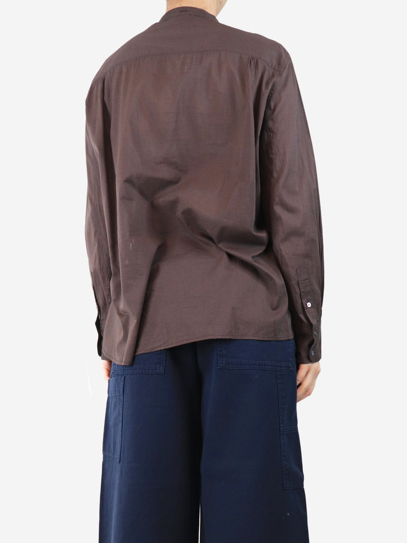 Chocolate Eleanore shirt - size UK 8 Tops Soeur 