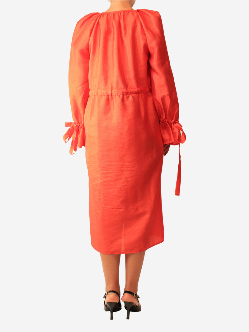 Red button-down dress - size S