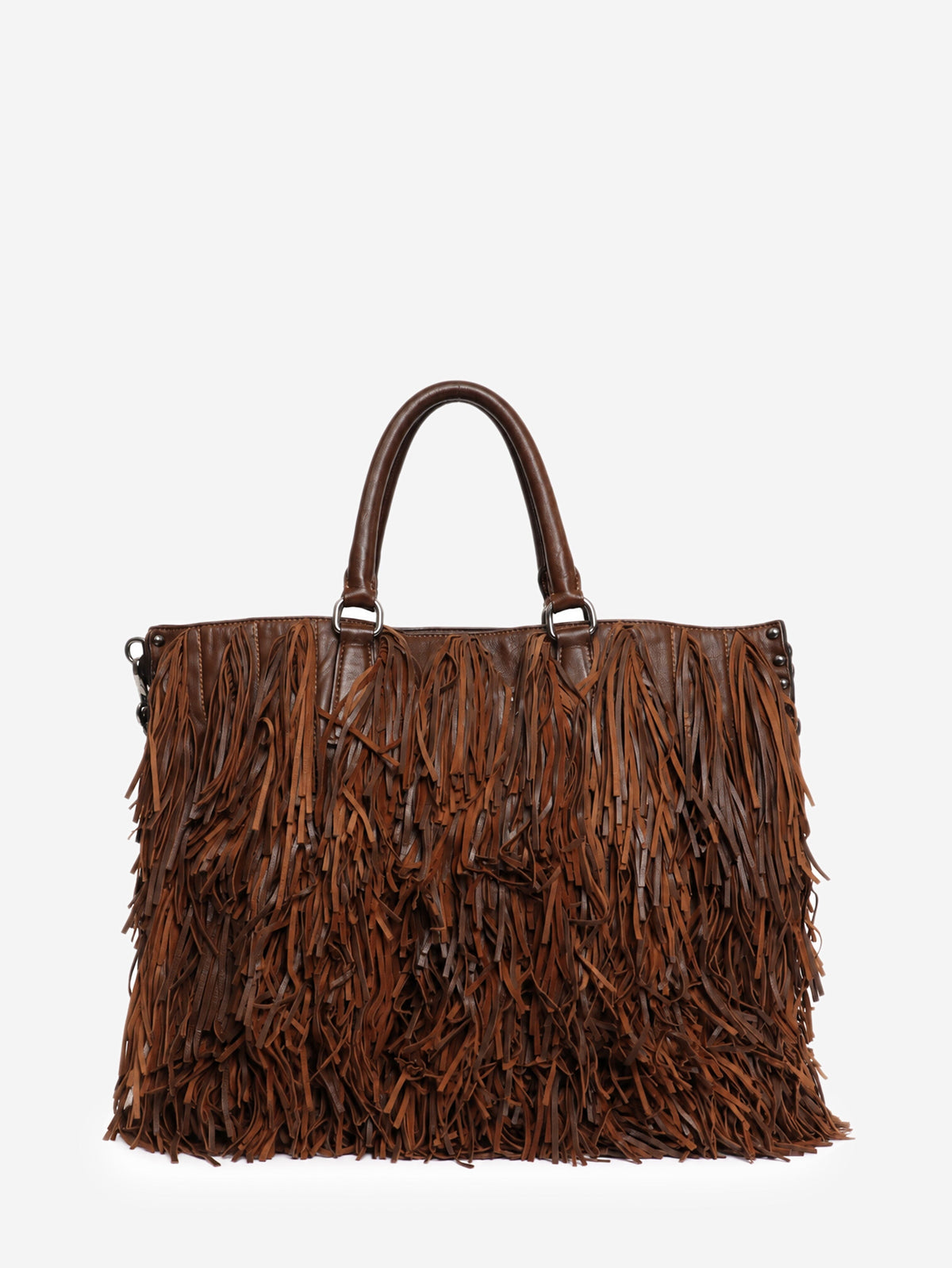 Brown leather fringe tote bag Shoulder bags Prada 