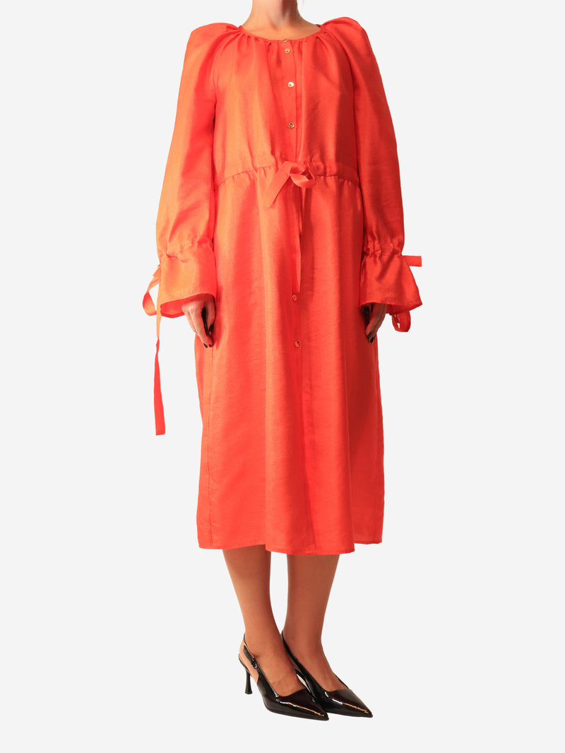 Red button-down dress - size S