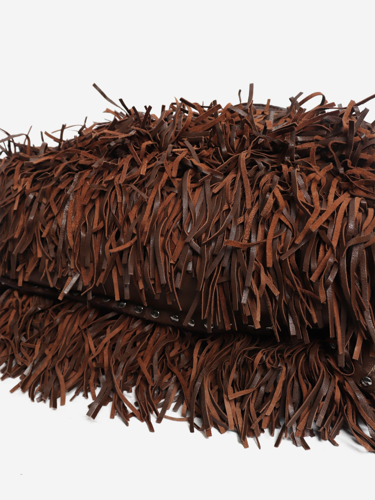 Brown leather fringe tote bag Shoulder bags Prada 