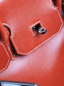 Hermes Brique 2011 Birkin 35 bag in Box Calf leather