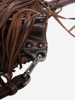 Brown leather fringe tote bag Shoulder bags Prada 