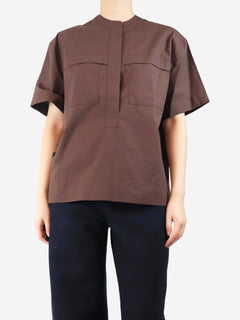 Chocolate Tegan shirt - size UK 8 Tops Soeur 
