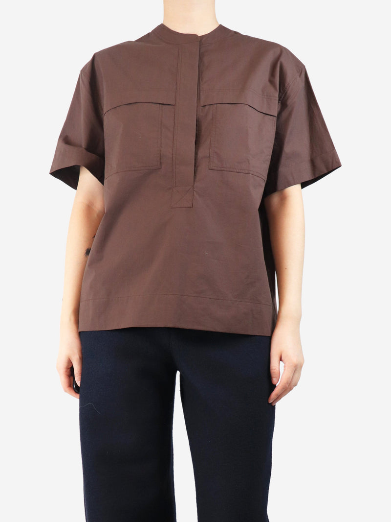 Chocolate Tegan shirt - size UK 8 Tops Soeur 
