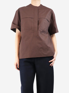 Chocolate Tegan shirt - size UK 8 Tops Soeur 