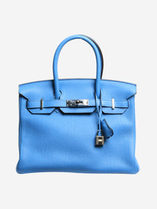 Hermes Baby blue 2014 Birkin 30 bag in Togo leather