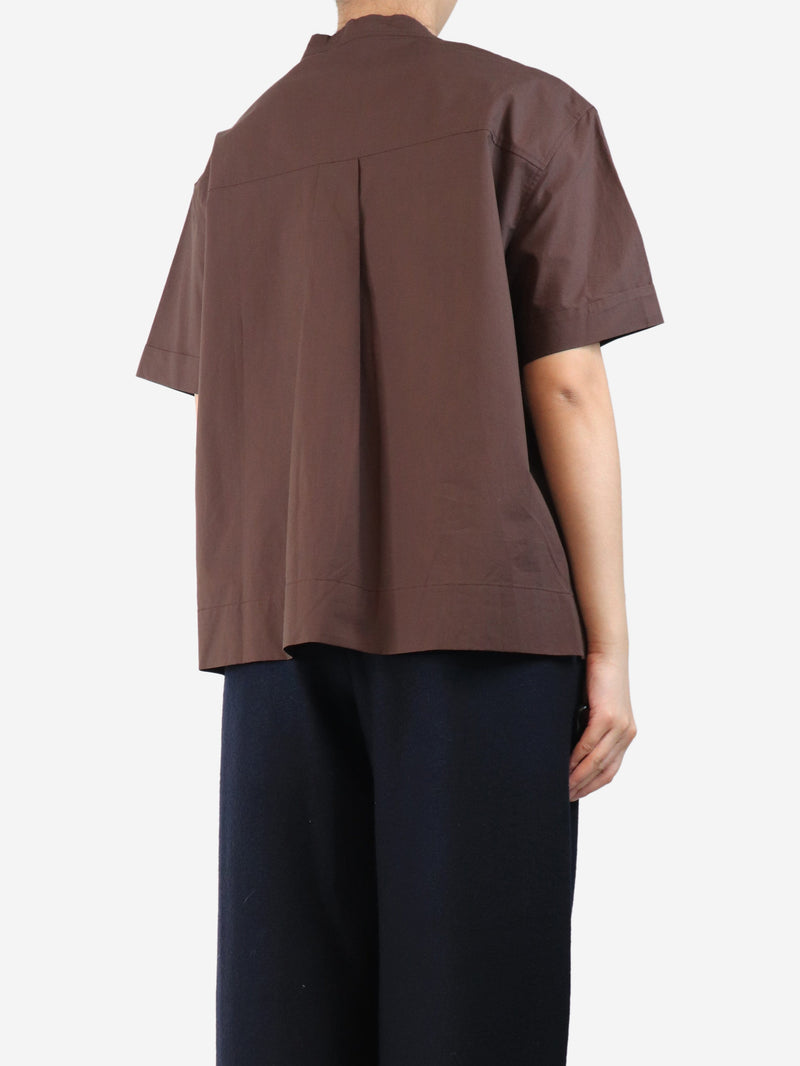 Chocolate Tegan shirt - size UK 8 Tops Soeur 