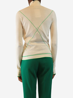 White techno skin top - size M