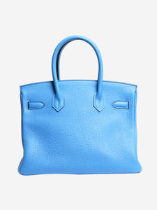 Hermes Baby blue 2014 Birkin 30 bag in Togo leather