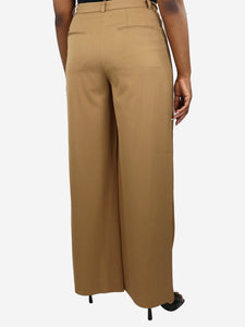 La Ligne Brown high-rise wide-leg trousers - size L