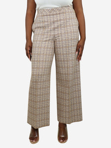 Rosetta Getty Brown checkered trousers - size L