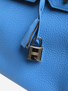 Hermes Baby blue 2014 Birkin 30 bag in Togo leather