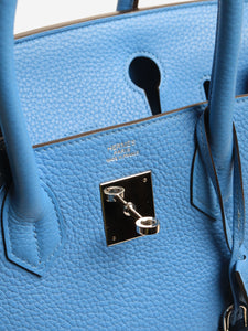 Hermes Baby blue 2014 Birkin 30 bag in Togo leather