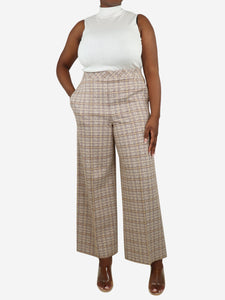 Rosetta Getty Brown checkered trousers - size L