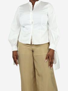 Carolina Herrera White fitted shirt - size UK 14