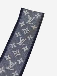 Louis Vuitton Blue monogram denim detail twilly