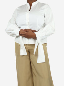 Carolina Herrera White fitted shirt - size UK 14