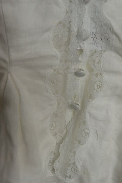 White linen lace-trim top - size UK 6 Tops Reformation 