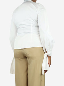 Carolina Herrera White fitted shirt - size UK 14