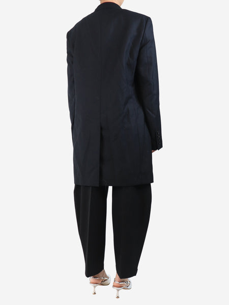 Black oversized wool blazer - size UK 12 alternate image