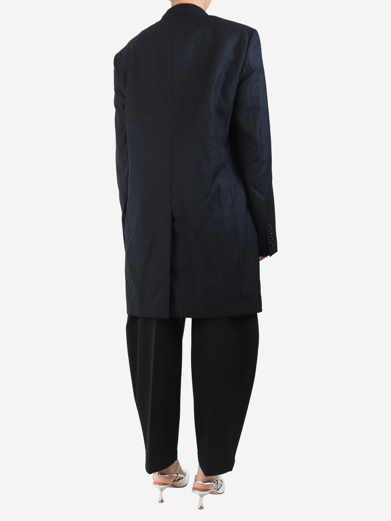 Black oversized wool blazer - size UK 12 Coats & Jackets Saint Laurent 