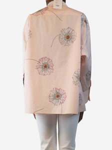 Prada Light pink floral printed shirt - size UK 4