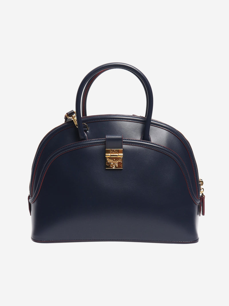 Dark blue Anna leather 2way bag Shoulder bags MCM 