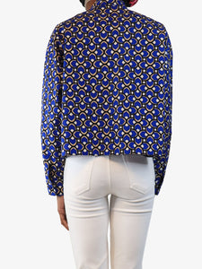 Weekend Max Mara Blue Ragtime long sleeve shirt - size UK 6
