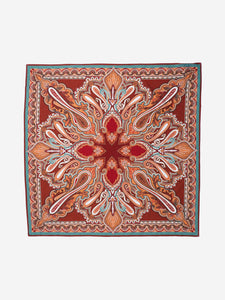 Etro Multicolour printed cotton scarf