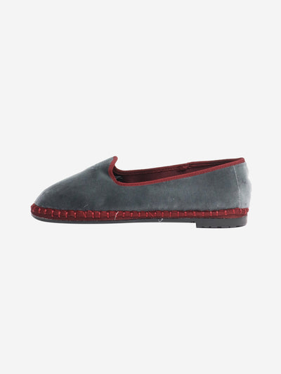 Flabelus Blue velvet flat shoes - size EU 38 (UK 5) Flat Shoes Flabelus 