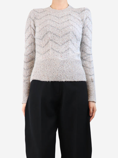 Grey chevron knit jumper - size UK 10 Knitwear Isabel Marant 