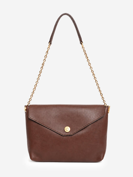Brown leather Envelope shoulder bag alternate image