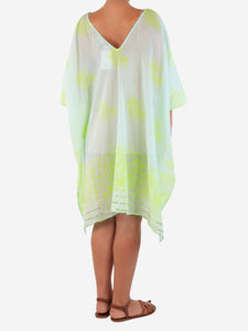 Juliet Dunn Green sheer cotton kaftan - One size
