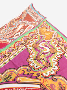 Etro Multicolour printed cotton scarf