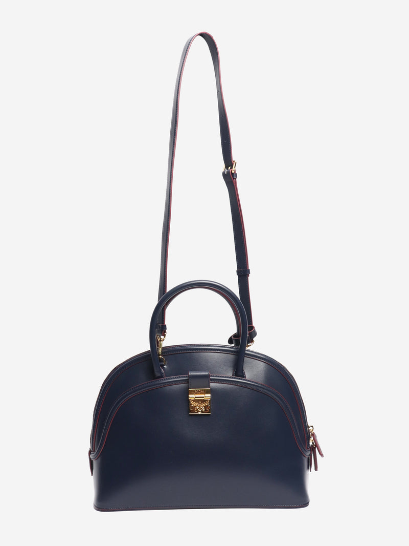 Dark blue Anna leather 2way bag Shoulder bags MCM 