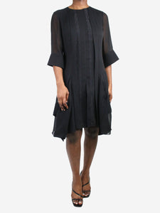 Chloe Black sheer-sleeved dress - size FR 42