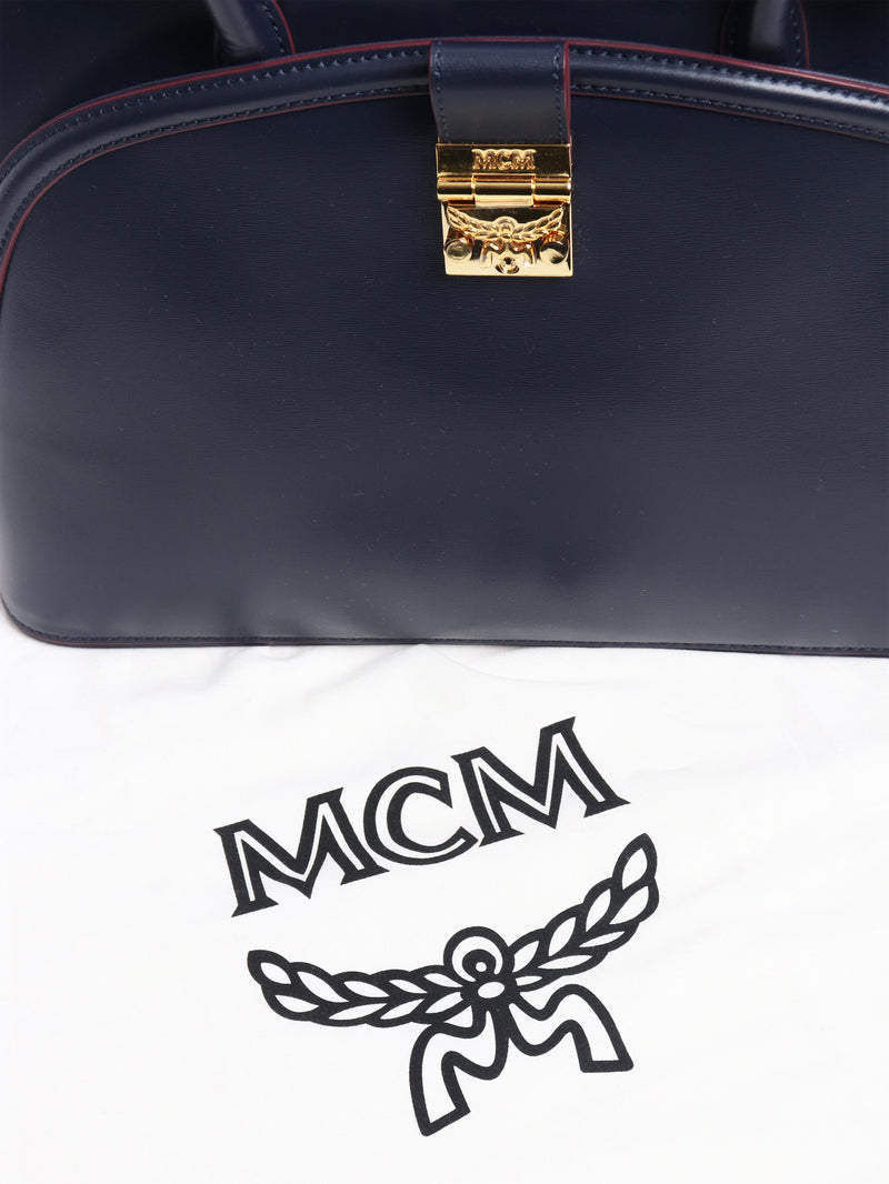 Dark blue Anna leather 2way bag Shoulder bags MCM 