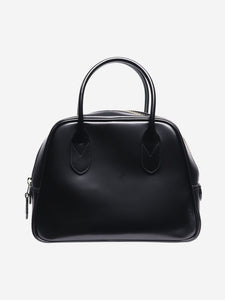 Comme Des Garçons Black leather top handle bag