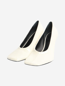 Phoebe Philo White SOFT 90 patent pumps - size EU 37 (UK 4)