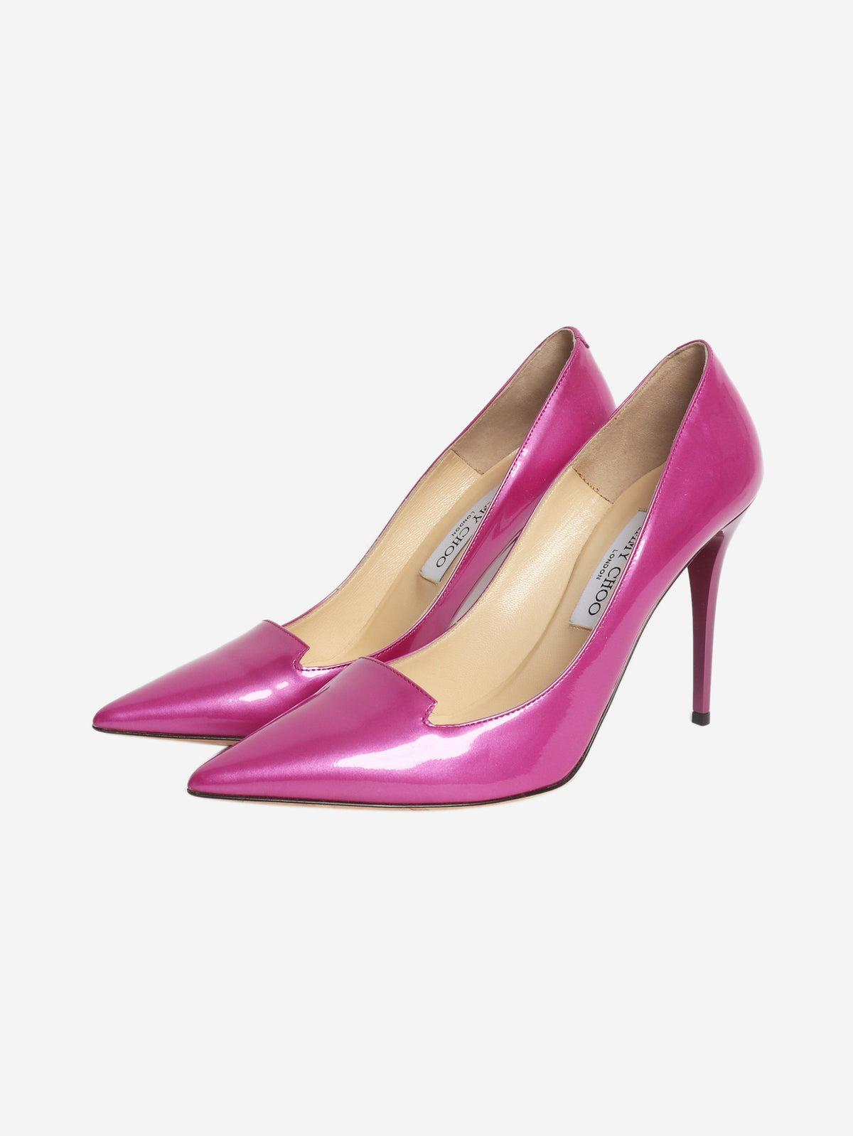 Fuchsia patent pointed-toe pumps - size EU 39.5 Heels Jimmy Choo 