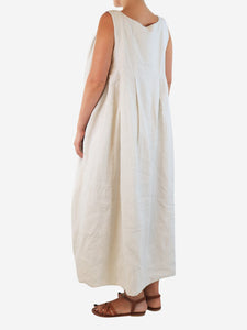 Egg Ecru textured linen dress - size