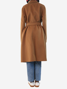 'S Max Mara Camel wool coat with belt - size UK 8
