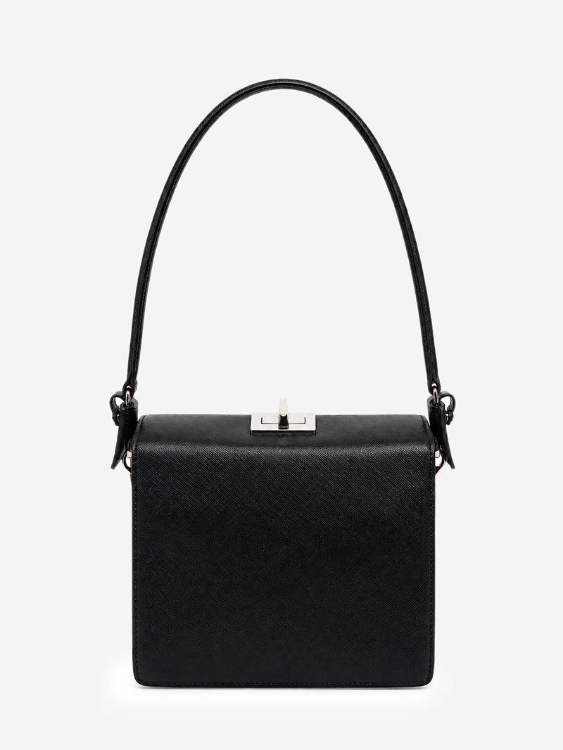 Prada pink Saffiano leather printed shoulder bag - view 3