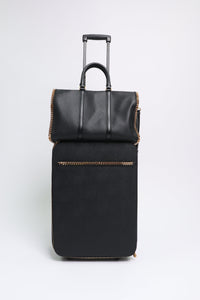 Stella McCartney Black Falabella suitcase and bag combo