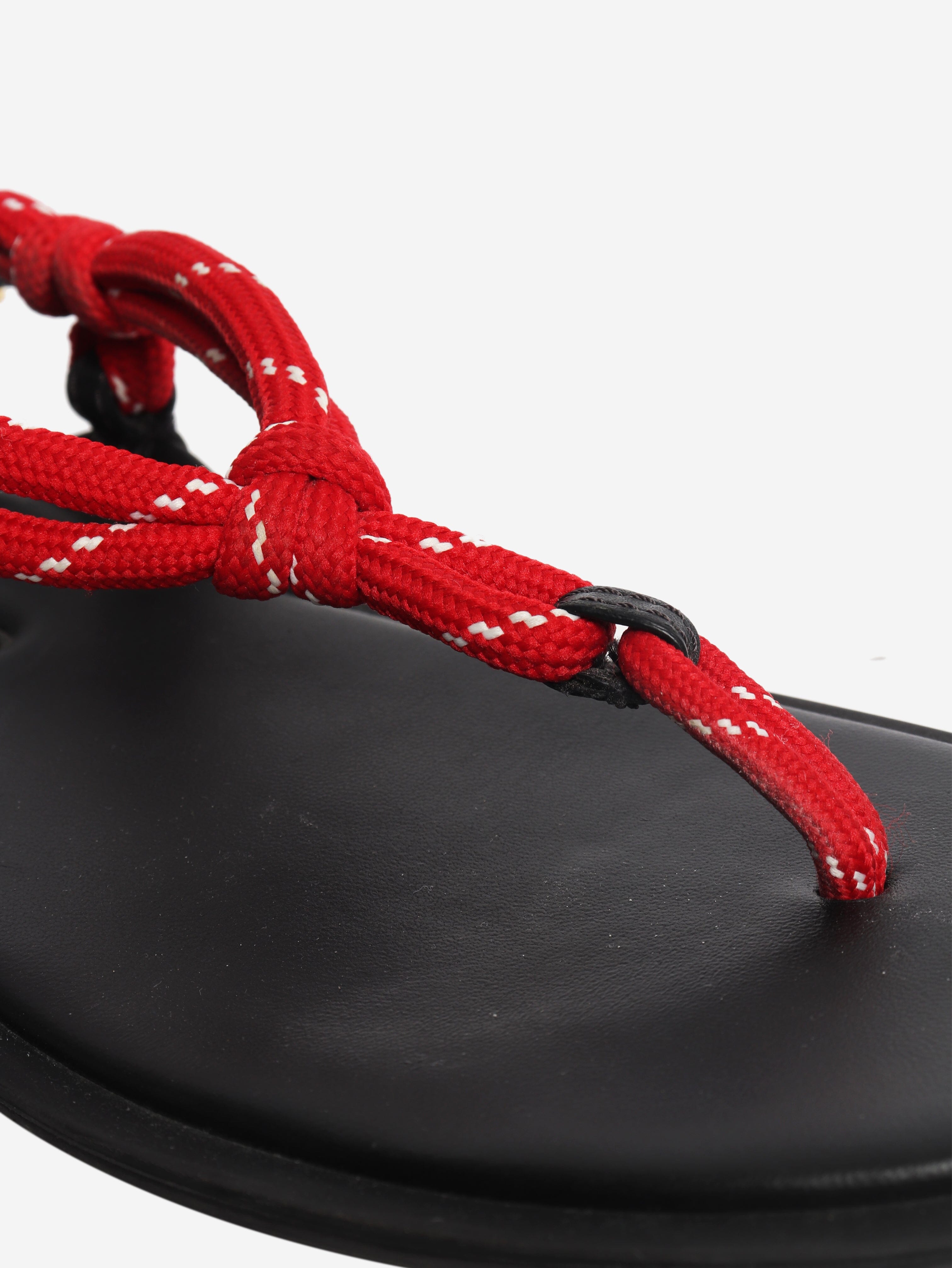 Black and red rope sandals - size EU 39 Flat Sandals Miu Miu 