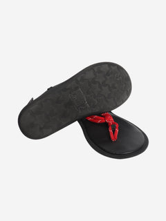 Black and red rope sandals - size EU 39 Flat Sandals Miu Miu 