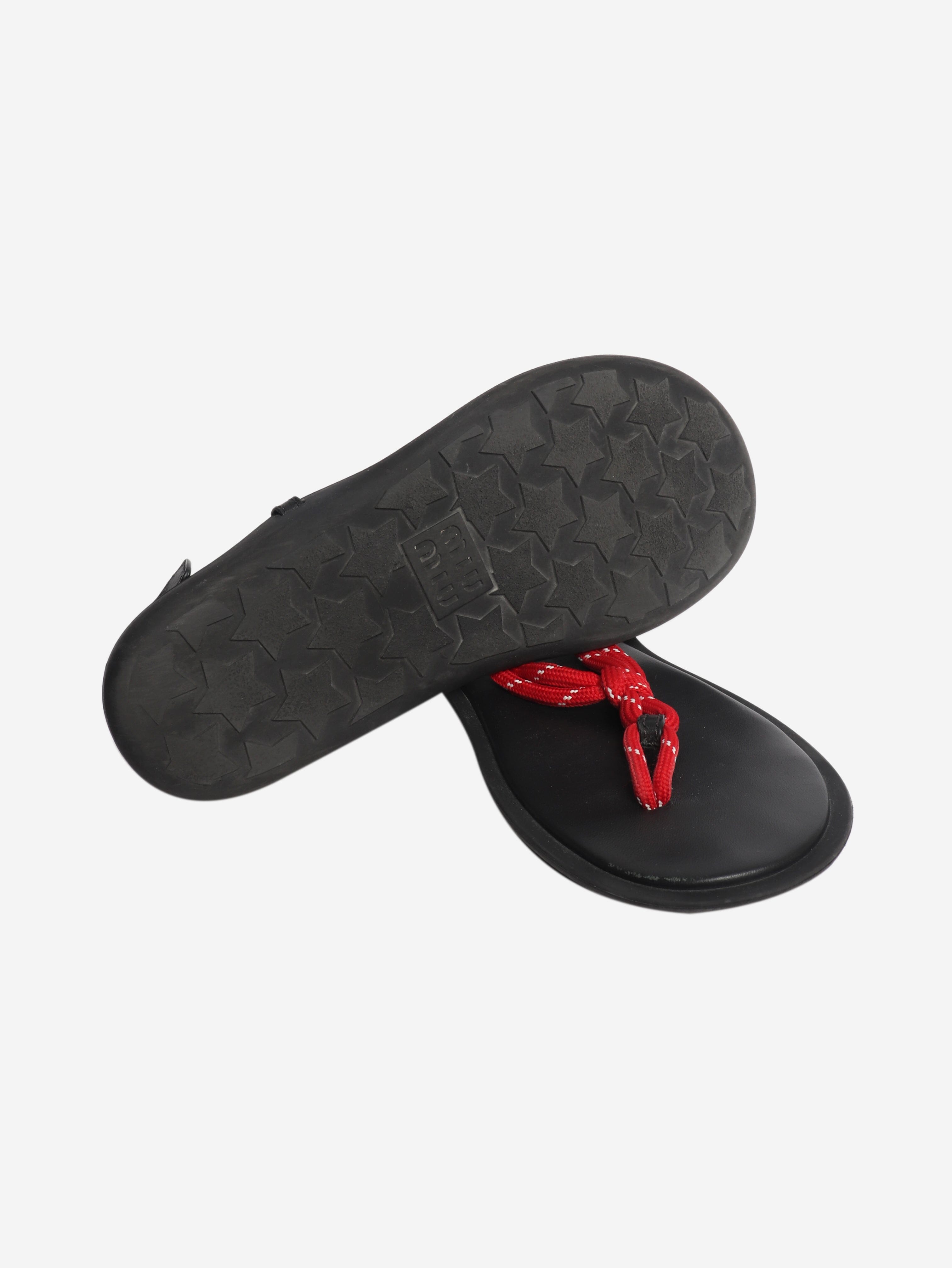 Black and red rope sandals - size EU 39 Flat Sandals Miu Miu 